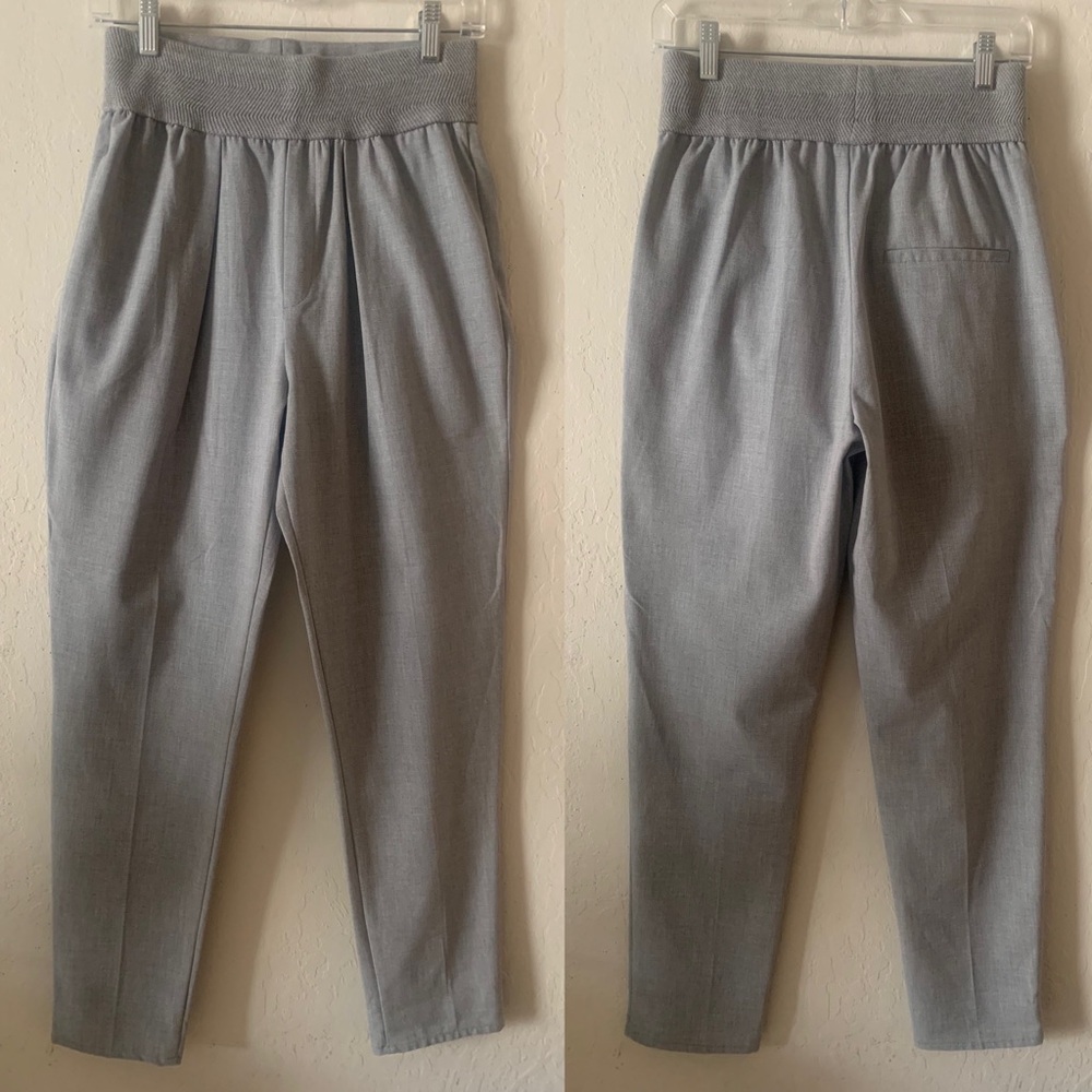 Trafaluc by Zara Pull On Paperbag Style Pants Medium Gray